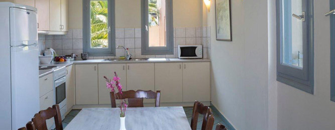 Dining area and a kitchen corner on the upper floor 