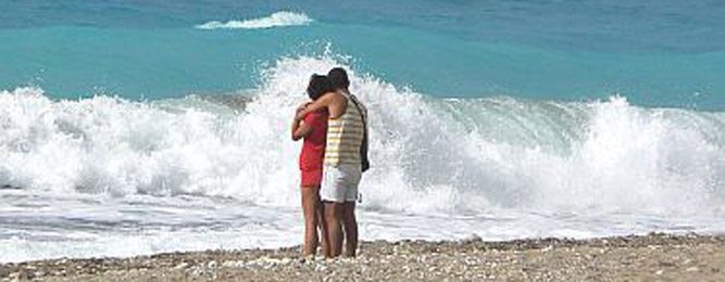 Moment romantique à la mer 